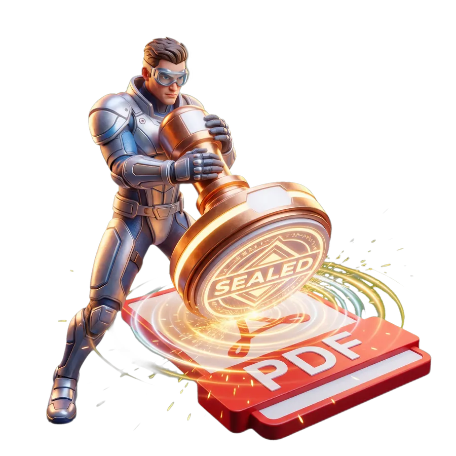 PDF'e filigran ekleme 3D illüstrasyon