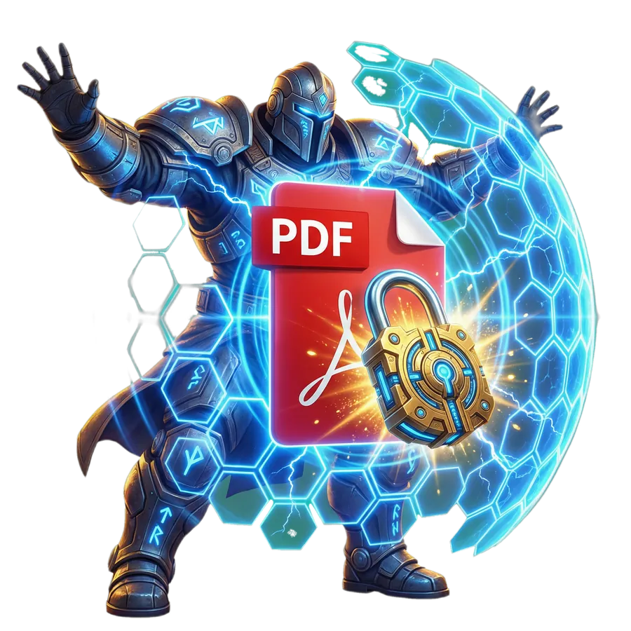 PDF dosyasına şifre ekleme 3D illüstrasyon
